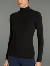 Lupetto in Jersey Strech Winter Viscosa Neri Donna - Ragno