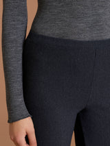 Pantalone dritto in maglia flanella Blu Donna - Ragno