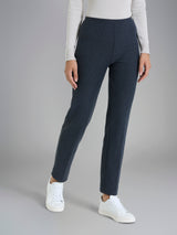Pantalone dritto in maglia flanella  Blu Donna - Ragno
