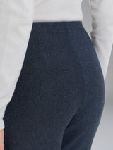 Pantalone dritto in maglia flanella  Blu Donna - Ragno