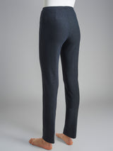 Pantalone alla caviglia in maglia flanella  Blu Donna - Ragno