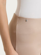 Pantalone capri con spacchetti in Satin Power Marroni Donna - Ragno