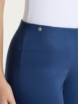 Pantalone capri con spacchetti in Satin Power Blu Donna - Ragno
