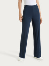 Pantalone ampio in jersey di viscosa crêpe Blu Donna - Ragno