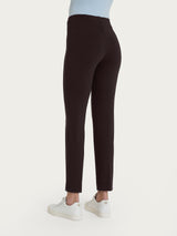 Pantalone capri con spacchetti in jersey di viscosa crêpe Marroni Donna - Ragno