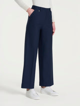 Pantalone ampio alla caviglia in Compact Blu Donna - Ragno