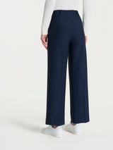 Pantalone ampio alla caviglia in Compact Blu Donna - Ragno
