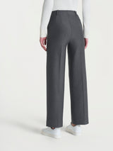Pantalón ancho hasta el tobillo en Compact Negro para mujer - Ragno