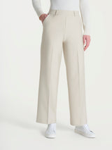 Pantalone ampio alla caviglia in Compact Bianchi Donna - Ragno