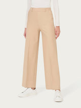 Pantalone ampio alla caviglia in Compact Marroni Donna - Ragno