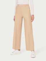 Pantalone ampio alla caviglia in Compact Marroni Donna - Ragno