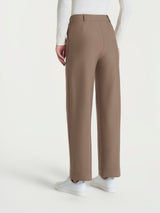 Pantalone ampio alla caviglia in Compact Marroni Donna - Ragno