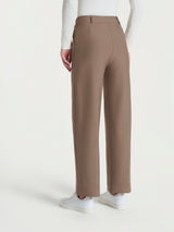 Pantalone ampio alla caviglia in Compact Marroni Donna - Ragno