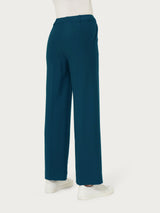 Pantalone ampio alla caviglia in Compact Blu Donna - Ragno