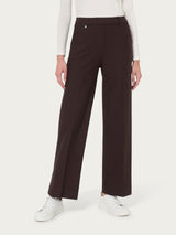 Pantalone ampio alla caviglia in Compact Marroni Donna - Ragno