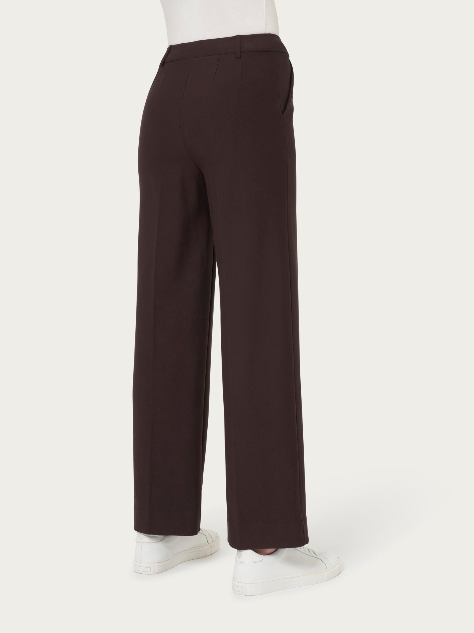 Pantalone ampio alla caviglia in Compact Marroni Donna - Ragno