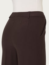 Pantalone ampio alla caviglia in Compact Marroni Donna - Ragno