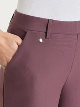 Pantalone ampio alla caviglia in Compact Viola Donna - Ragno