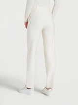 Pantalone dritto con tasche in Compact Bianchi Donna - Ragno