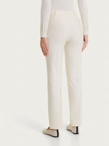 Pantalone dritto con tasche in Compact Bianchi Donna - Ragno