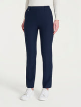 Pantalón recto con bolsillos en azul «Compact» para mujer - Ragno