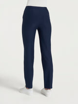 Pantalón recto con bolsillos en azul «Compact» para mujer - Ragno