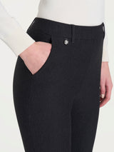 Pantalone dritto con tasche in Compact Neri Donna - Ragno