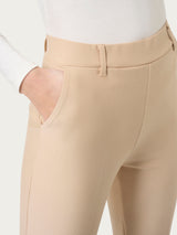 Pantalone dritto con tasche in Compact Marroni Donna - Ragno