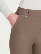 Pantalone dritto con tasche in Compact Marroni Donna - Ragno