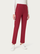 Pantalone dritto con tasche in Compact Rossi Donna - Ragno