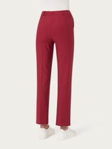 Pantalone dritto con tasche in Compact Rossi Donna - Ragno