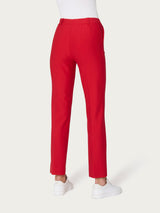 Pantalone dritto con tasche in Compact Rossi Donna - Ragno