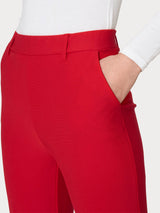 Pantalone dritto con tasche in Compact Rossi Donna - Ragno