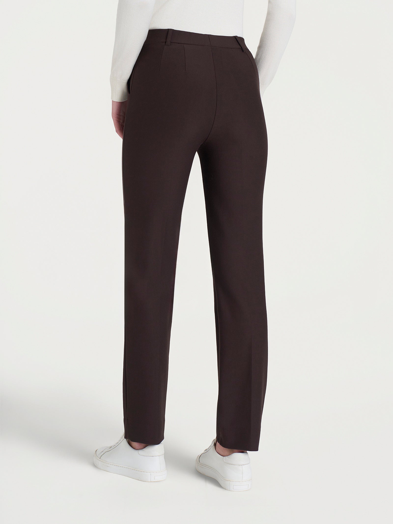 Pantalone dritto con tasche in Compact Marroni Donna - Ragno