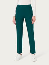 Pantalone dritto con tasche in Compact Verdi Donna - Ragno