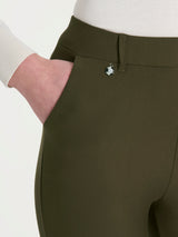 Pantalone dritto con tasche in Compact Verdi Donna - Ragno