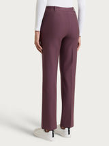 Pantalone dritto con tasche in Compact Viola Donna - Ragno