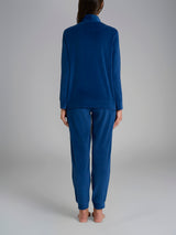 Tuta in ciniglia di misto cotone Blu Donna - Ragno