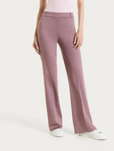 Pantalone flare con spacchetti in Satin Power Viola Donna - Ragno