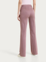 Pantalone flare con spacchetti in Satin Power Viola Donna - Ragno