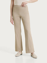 Pantalone flare con spacchetti in Satin Power Marroni Donna - Ragno