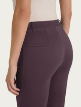 Pantalone flare con spacchetti in Satin Power Viola Donna - Ragno