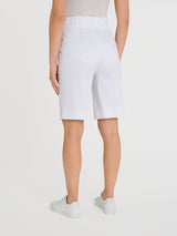 Bermuda con tasche e bottoni in Satin Power Bianchi Donna - Ragno