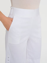 Bermuda con tasche e bottoni in Satin Power Bianchi Donna - Ragno