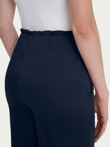 Bermuda con tasche e bottoni in Satin Power Blu Donna - Ragno