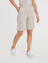 Bermuda con tasche e bottoni in Satin Power Bianchi Donna - Ragno