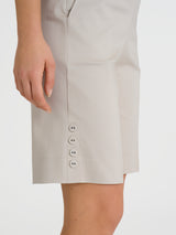 Bermuda con tasche e bottoni in Satin Power Bianchi Donna - Ragno