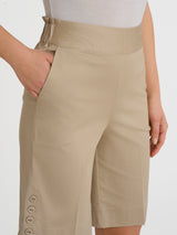 Bermuda con tasche e bottoni in Satin Power Marroni Donna - Ragno