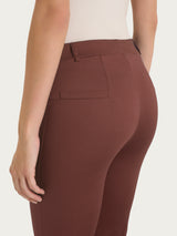 Pantalone flare alla caviglia in Satin Power Marroni Donna - Ragno