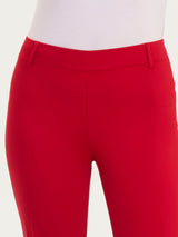 Pantalone flare alla caviglia in Satin Power Rossi Donna - Ragno